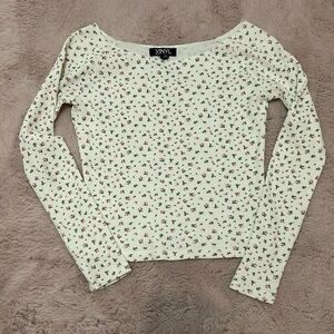 Vinyl Icons - Boat Neck Floral Top - Size: M